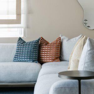 West Elm Cut Velvet Archways Pillow Cover - Regal Blue - 20" x 20"